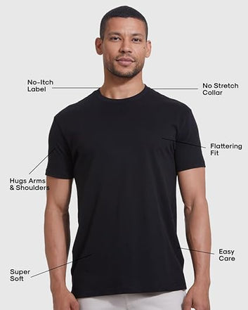 True Classic 6 Pack, Men's Short Sleeve Crew Neck T-Shirt, S - 4XL